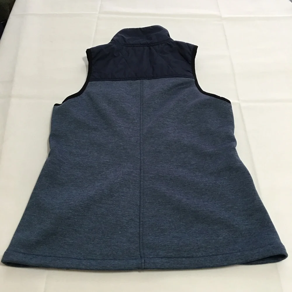 Oakley Quilted Puffer Vest Women XS Navy Blue Full Zip Mock Neck